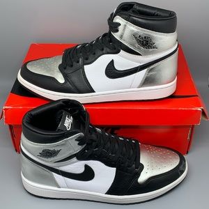 Jordan 1 High Silver Toe Shoes Women’s Sz 12 / Women’s‎ Sz 10.5